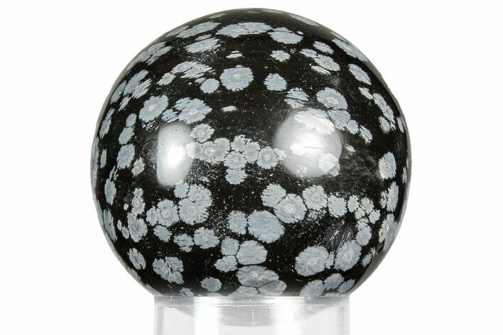 Polished Snowflake Obsidian Sphere - Utah #359950